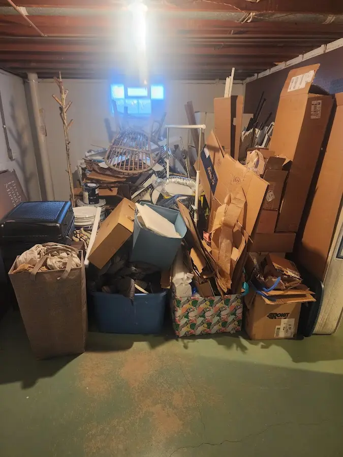 Roll-off dumpster container at job site for Yard Waste Dumpster Rental in Amenia